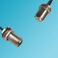 UHF Bulkhead Female to N Bulkhead Female RF Cable