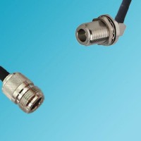 N Female to N Bulkhead Female Right Angle RF Cable