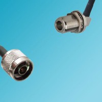 N Male to N Bulkhead Female Right Angle RF Cable