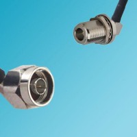N Male Right Angle to N Bulkhead Female Right Angle RF Cable
