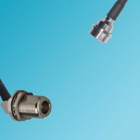 N Bulkhead Female Right Angle to QN Male RF Cable