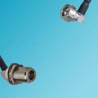 N Bulkhead Female Right Angle to QN Male Right Angle RF Cable