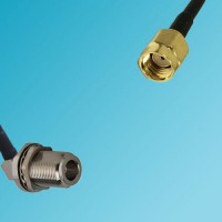N Bulkhead Female Right Angle to RP SMA Male RF Cable