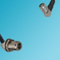 N Bulkhead Female Right Angle to RP TNC Male Right Angle RF Cable