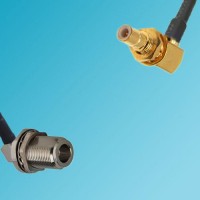 N Bulkhead Female R/A to SMB Bulkhead Male R/A RF Cable