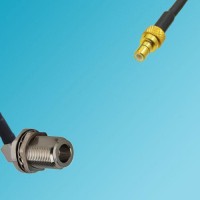 N Bulkhead Female Right Angle to SMB Male RF Cable