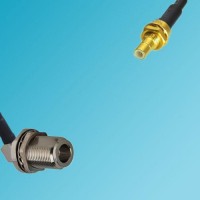 N Bulkhead Female Right Angle to SMB Bulkhead Male RF Cable