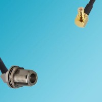N Bulkhead Female Right Angle to SMB Male Right Angle RF Cable