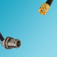 N Bulkhead Female Right Angle to SSMA Male RF Cable
