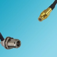 N Bulkhead Female Right Angle to SSMC Male RF Cable
