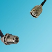 N Bulkhead Female Right Angle to TNC Male RF Cable