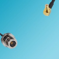 N Front Mount Bulkhead Female to SMB Male Right Angle RF Cable