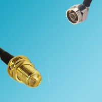 N Male Right Angle to RP SMA Bulkhead Female RF Coaxial Cable