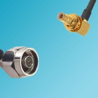 N Male Right Angle to SMB Bulkhead Male Right Angle RF Cable