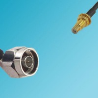 SMC Bulkhead Male to N Male Right Angle RF Cable