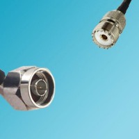 UHF Female to N Male Right Angle RF Cable