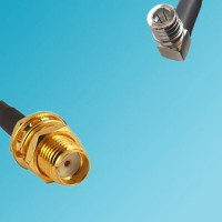 QMA Male Right Angle to SMA Bulkhead Female RF Coaxial Cable