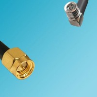 QMA Male Right Angle to SMA Male RF Coaxial Cable