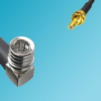 QMA Male Right Angle to SMB Bulkhead Male RF Cable