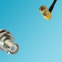 RP BNC Bulkhead Female to RP SMA Male Right Angle RF Coaxial Cable