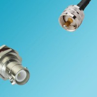 UHF Male to RP BNC Bulkhead Female RF Cable