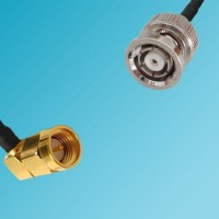 RP BNC Male to SMA Male Right Angle RF Coaxial Cable