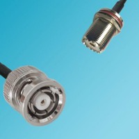 UHF Bulkhead Female to RP BNC Male RF Cable