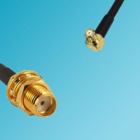 RP MCX Male Right Angle to SMA Bulkhead Female RF Coaxial Cable