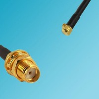 RP MMCX Male Right Angle to SMA Bulkhead Female RF Coaxial Cable