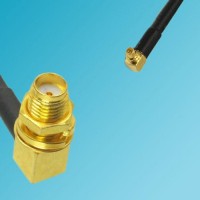 RP MMCX Male Right Angle to SMA Bulkhead Female Right Angle RF Coaxial Cable