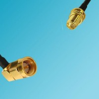 RP SMA Bulkhead Female to SMA Male Right Angle RF Coaxial Cable