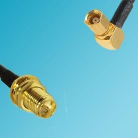 RP SMA Bulkhead Female to SMC Female Right Angle RF Coaxial Cable