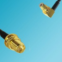 SMC Male Right Angle to RP SMA Bulkhead Female RF Cable