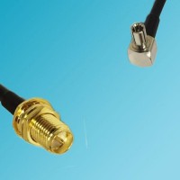 TS9 Male Right Angle to RP SMA Bulkhead Female RF Cable