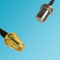 UHF Bulkhead Female to RP SMA Bulkhead Female RF Cable