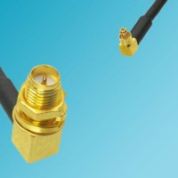 RP SMA Bulkhead Female R/A to MC-Card Male R/A RF Cable