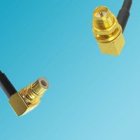 SMC Male Right Angle to RP SMA Bulkhead Female Right Angle RF Cable