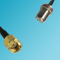 UHF Bulkhead Female to RP SMA Male RF Cable