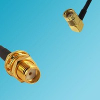 RP SMA Male Right Angle to SMA Bulkhead Female RF Coaxial Cable