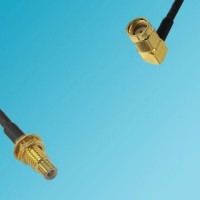 SMC Bulkhead Male to RP SMA Male Right Angle RF Cable