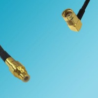 SSMC Male to RP SMA Male Right Angle RF Cable