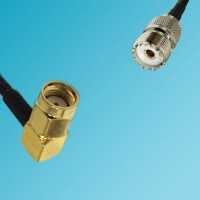 UHF Female to RP SMA Male Right Angle RF Cable