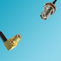 SMC Male Right Angle to RP TNC Bulkhead Female RF Cable