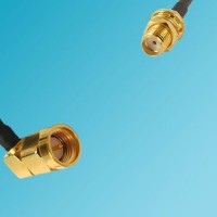 SMA Bulkhead Female to SMA Male Right Angle RF Coaxial Cable