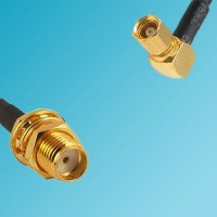 SMA Bulkhead Female to SMC Female Right Angle RF Coaxial Cable