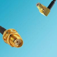 SMC Male Right Angle to SMA Bulkhead Female RF Cable