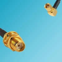 SMA Bulkhead Female to SSMC Female Right Angle RF Coaxial Cable