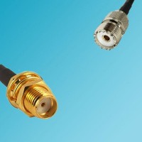 UHF Female to SMA Bulkhead Female RF Cable