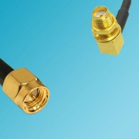 SMA Bulkhead Female Right Angle to SMA Male RF Coaxial Cable