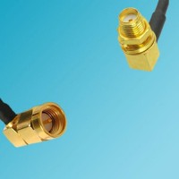 SMA Bulkhead Female Right Angle to SMA Male Right Angle RF Coaxial Cable
